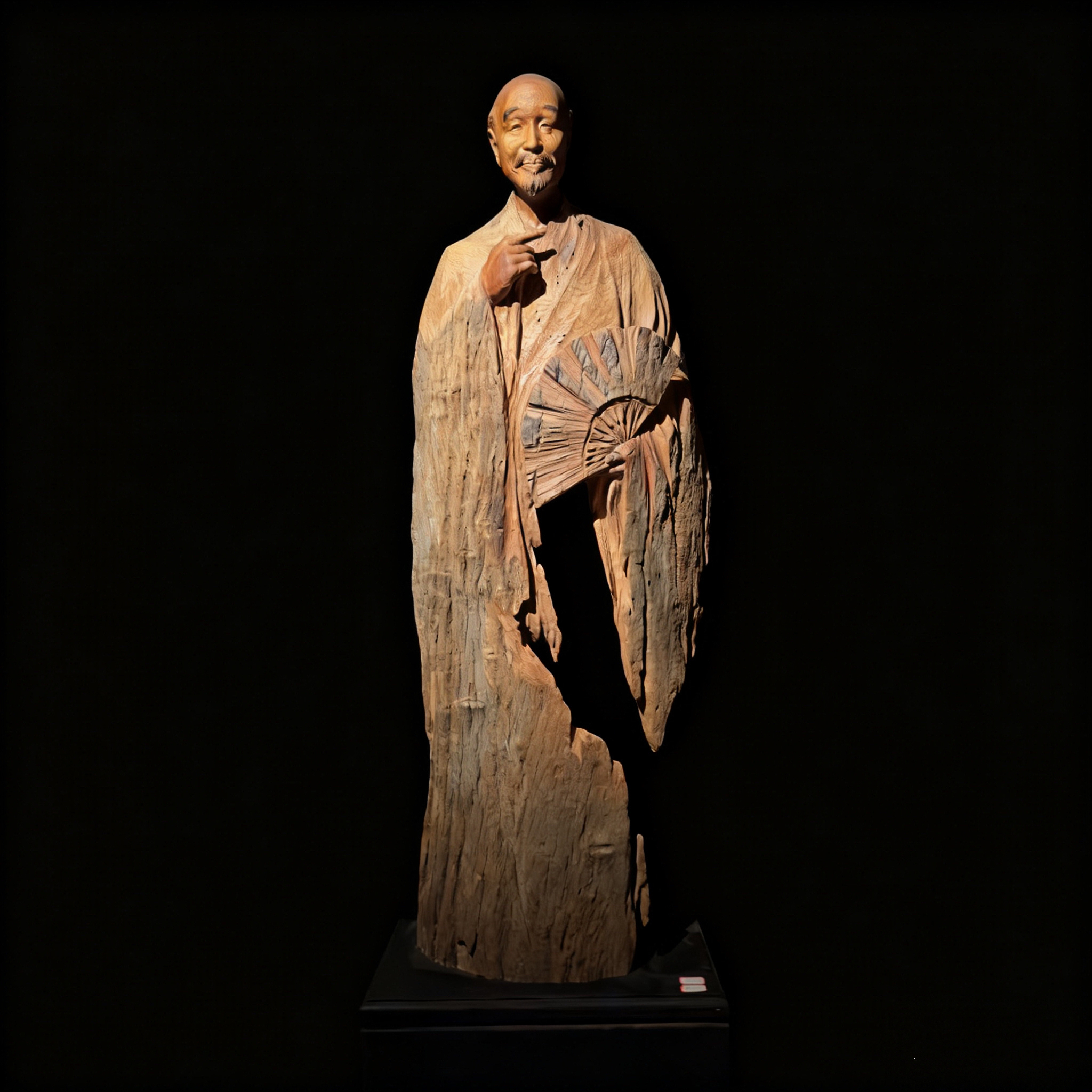 【禅雕•弘一法师】国大师张利梓老师证书客厅玄关落地摆件艺术收藏