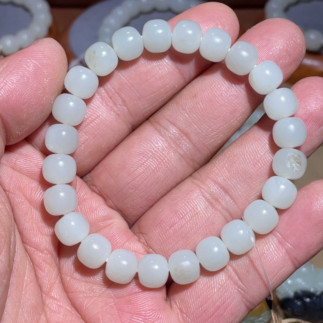 和田玉未镶嵌手串9mm