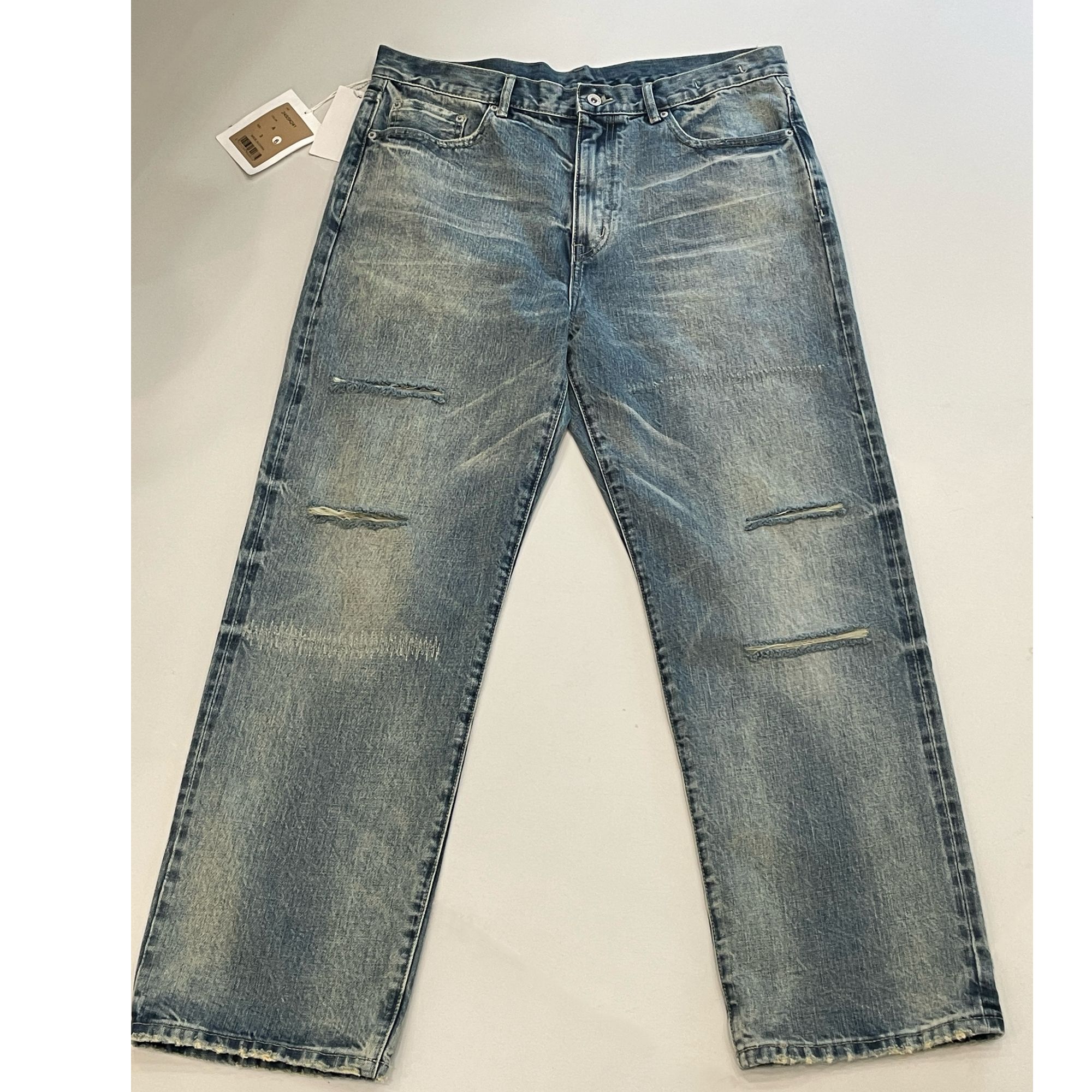 NEIGHBORHOOD DP BASIC伊势丹联名NBHD牛王水洗刀割微锥牛仔裤潮