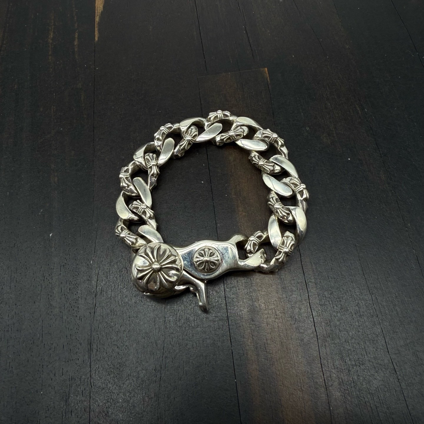 22cm Chrome Hearts 克罗心 龙虾扣古巴手链