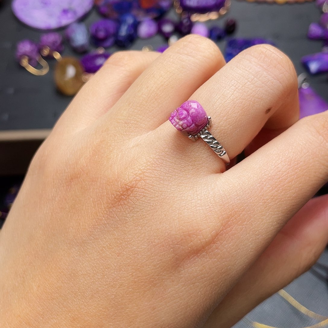 苏纪石（舒俱来）戒指银S925镶嵌