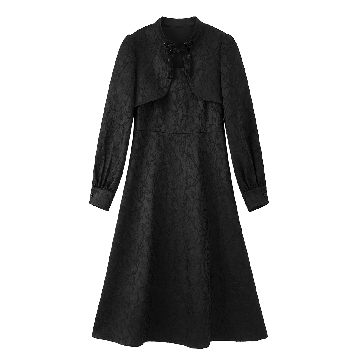 【女乔专属】D08CLS7626中式气质复古国风裙高腰气质连衣裙