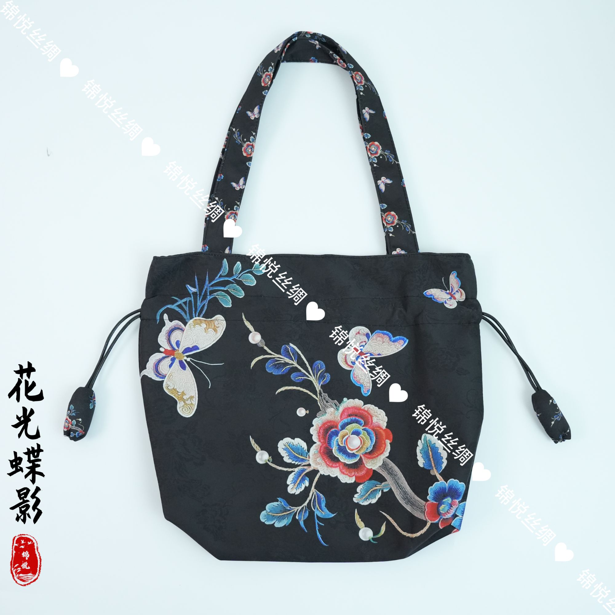 【花光蝶影】新中式宋锦经典气质百搭包包（K069）