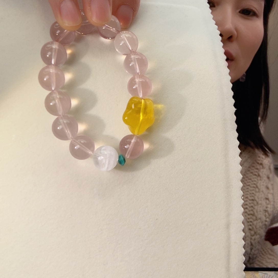 芙蓉石手链未镶嵌蜜蜡星星设计款