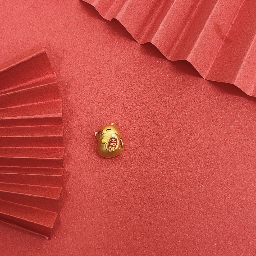 足金999（招财猫彩）投资金条存黄金悦己送礼首选