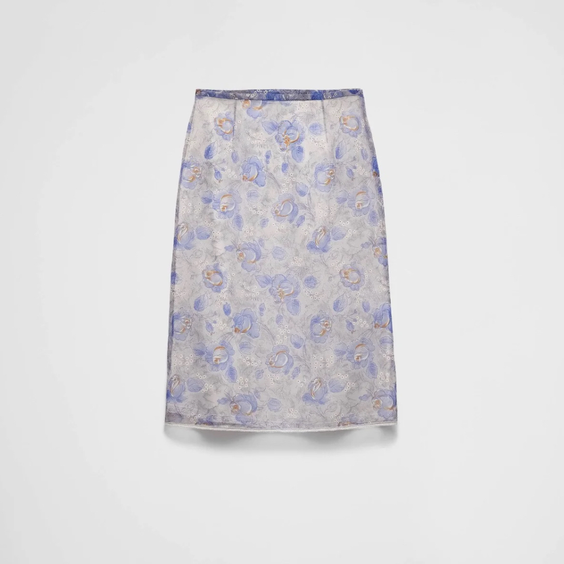 未使用 Prada/普拉达 25新季 法式复古碎花半身裙 伦敦限定 秀款