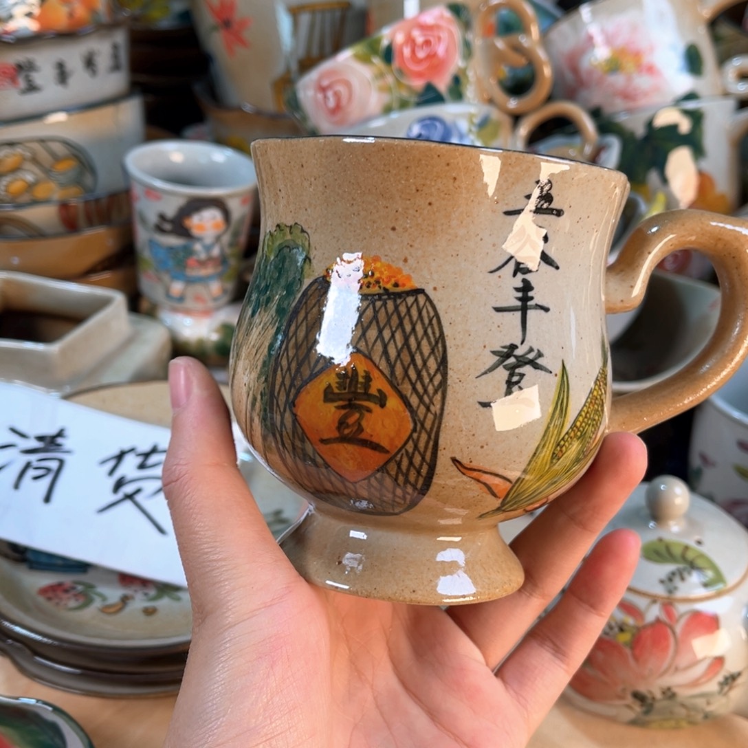景德镇手工手绘杯