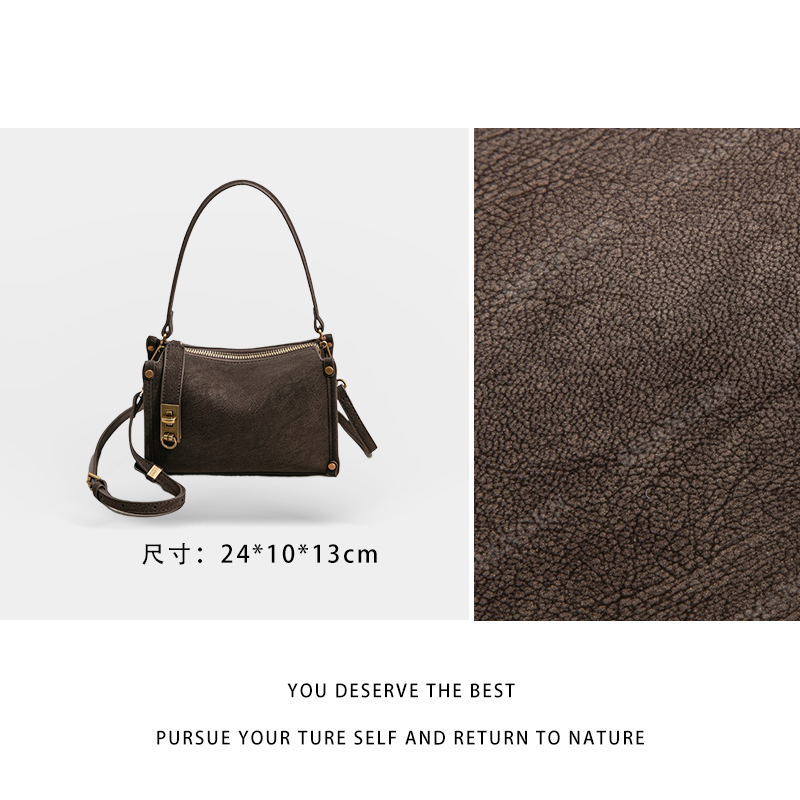 【尚恩CC】SK-83398-咖啡-轻奢百搭手提腋下新款斜跨女包