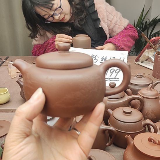 紫砂茶壶宜兴黄龙山原矿紫泥360cc