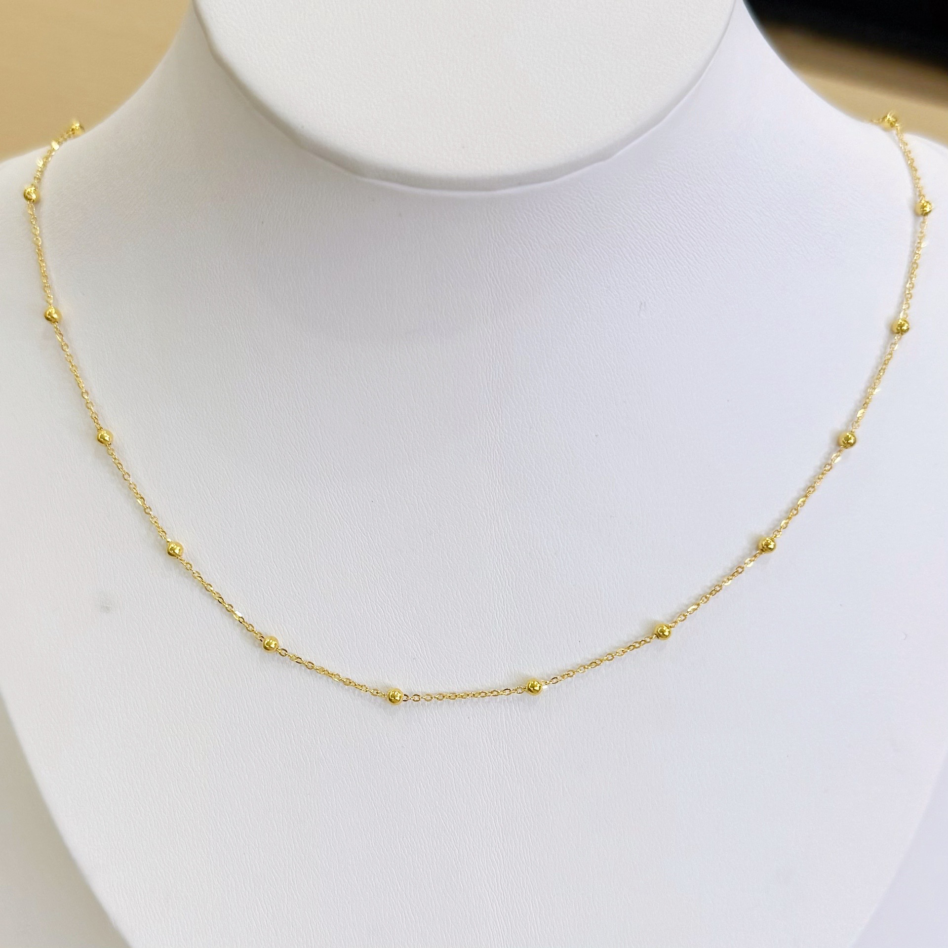 足金999 隔珠项链