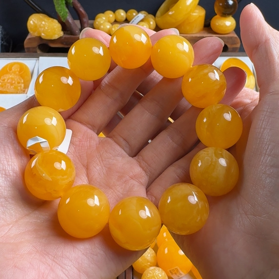 蜜蜡毛衣链未镶嵌