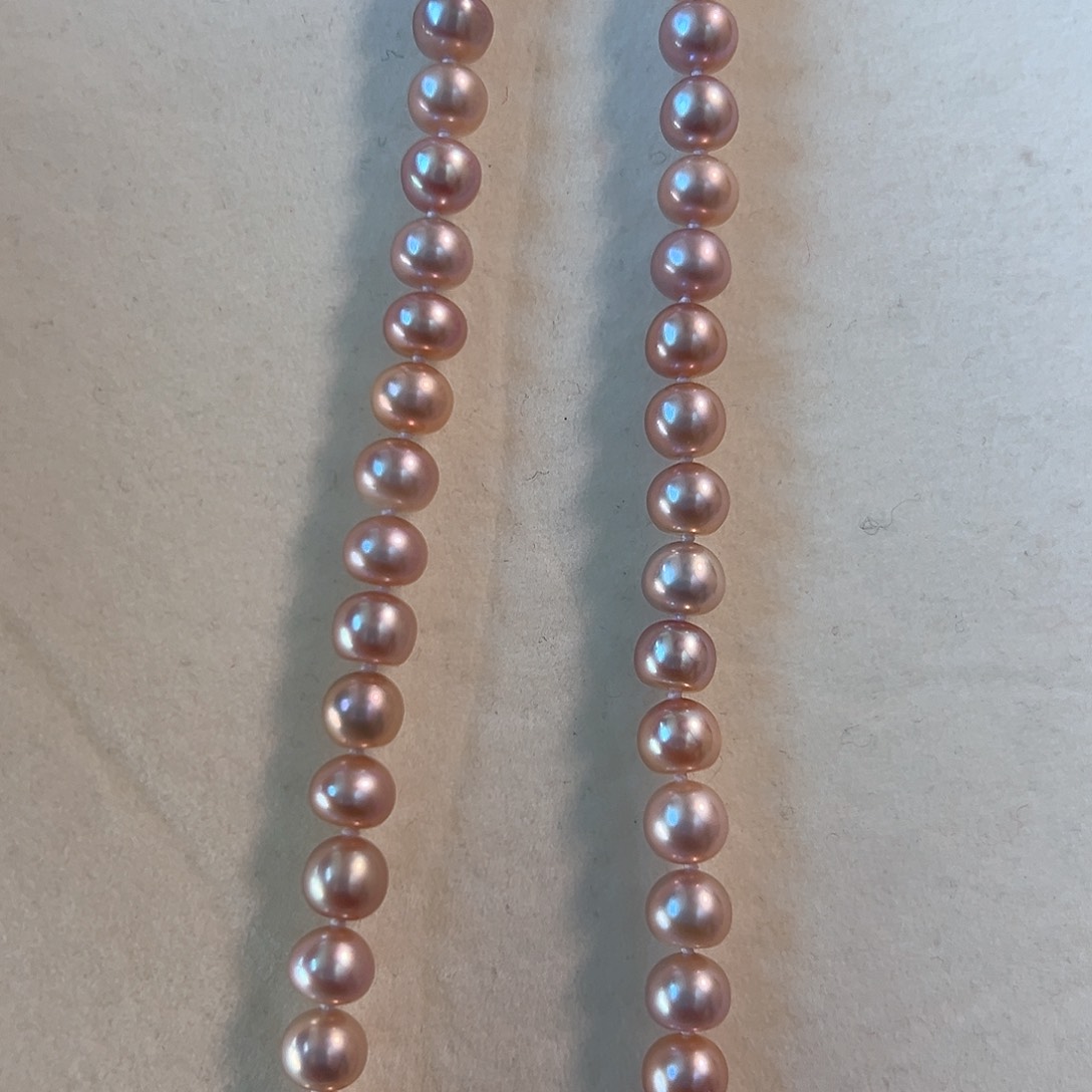 淡水珍珠颈饰银S925镶嵌7-8紫色淡水珍珠