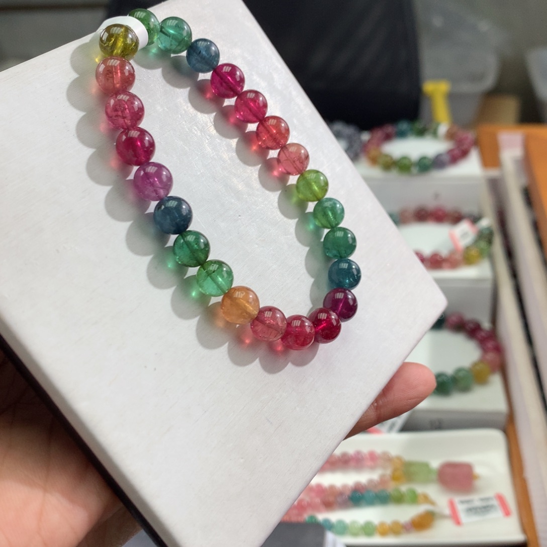 碧玺手链未镶嵌      7.8mm