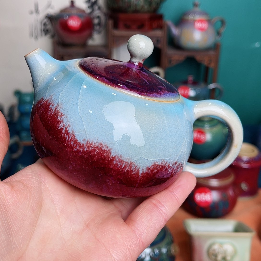 盘紫*钧瓷艺术作品壶