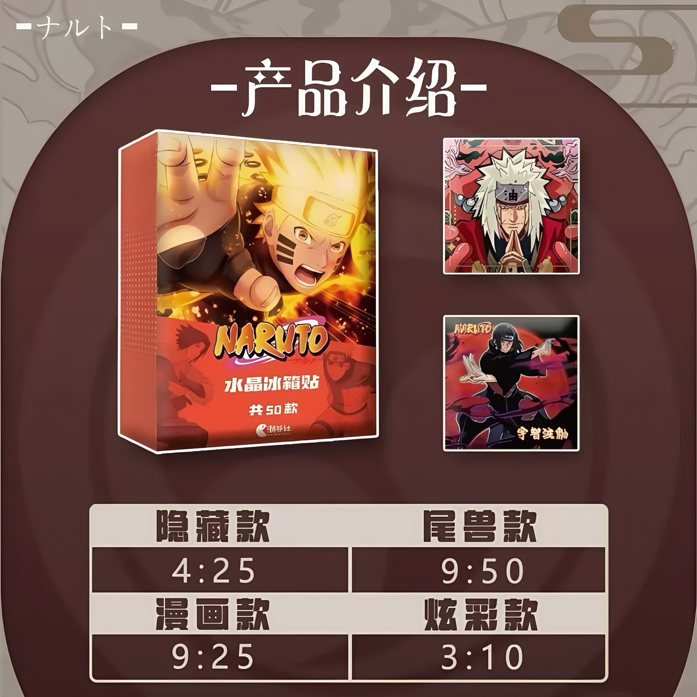 【潮谷社】火影忍者系列动漫水晶冰箱贴盲盒（代拆）