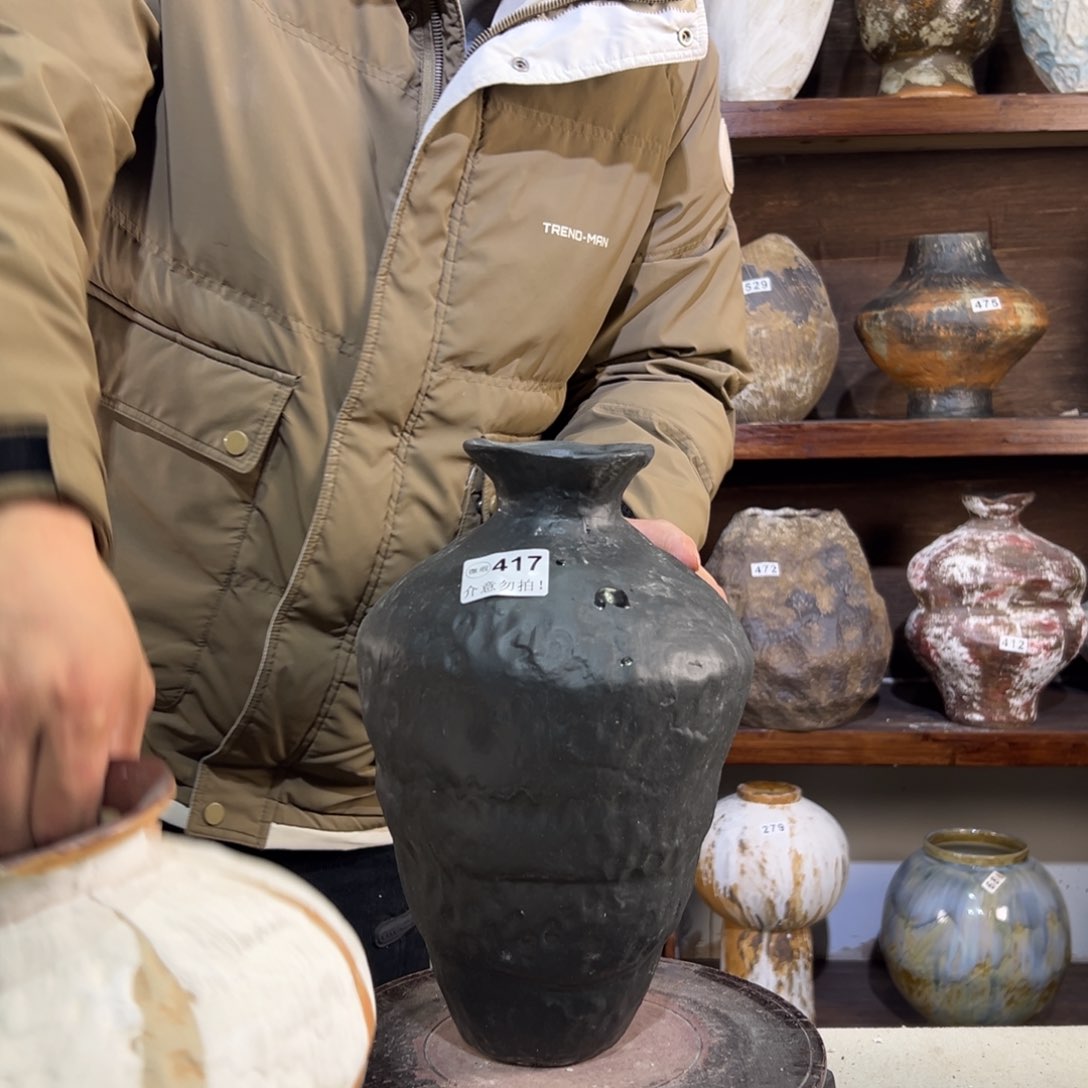 摆件417华庭街上釉彩霞谷