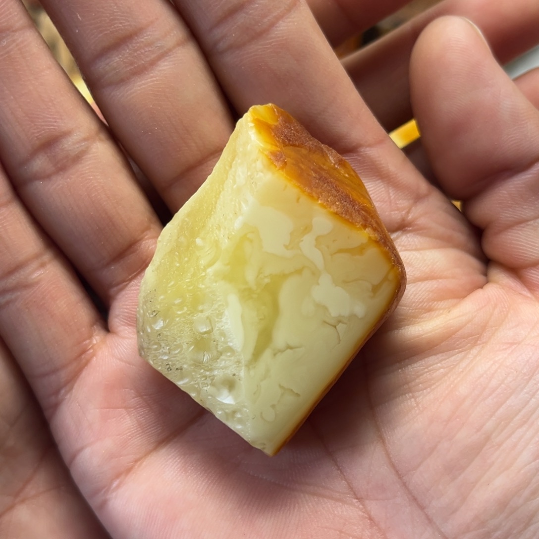 定制琥珀未镶嵌蜜蜡定制桃花瓣