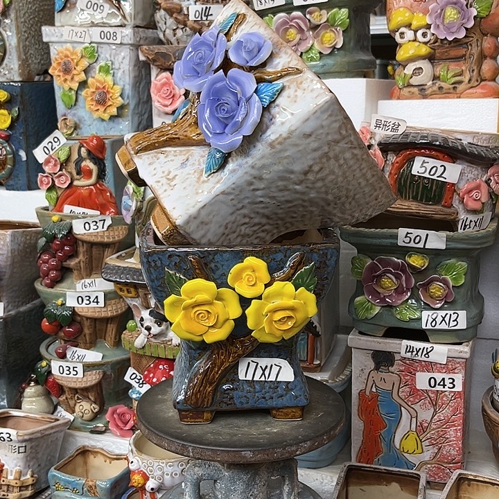 粗陶材质多肉花盆