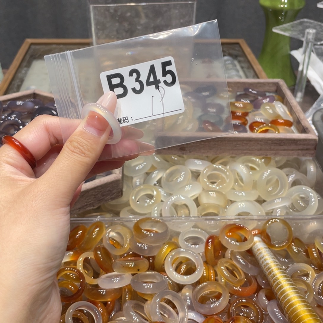 玛瑙/玉髓未镶嵌戒指345