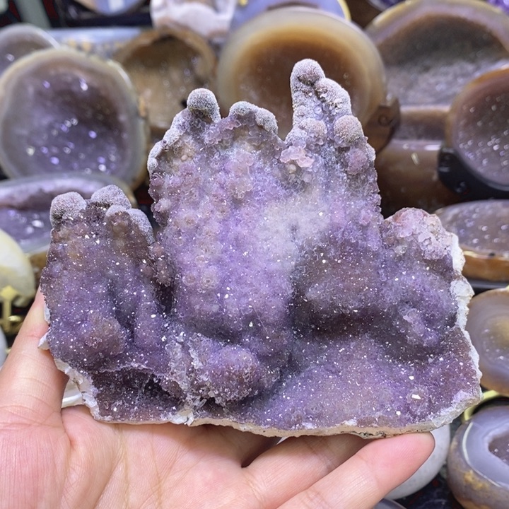 未镶嵌珠宝半成品水晶奇石啵啵摆件