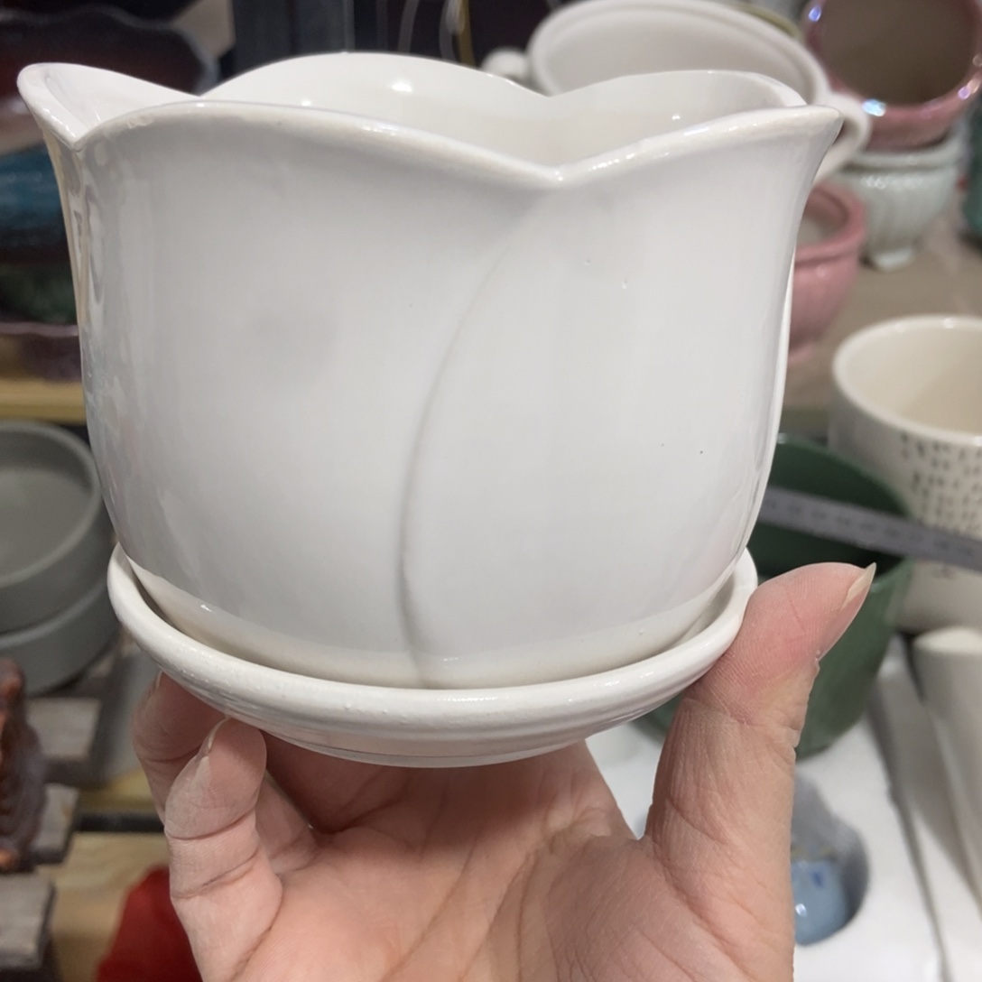 红陶高温陶瓷花盆