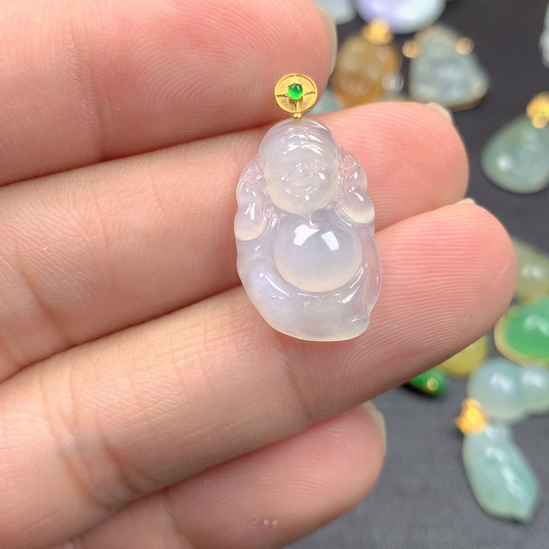 【闪购商品】颈饰18K金镶嵌翡翠翡翠