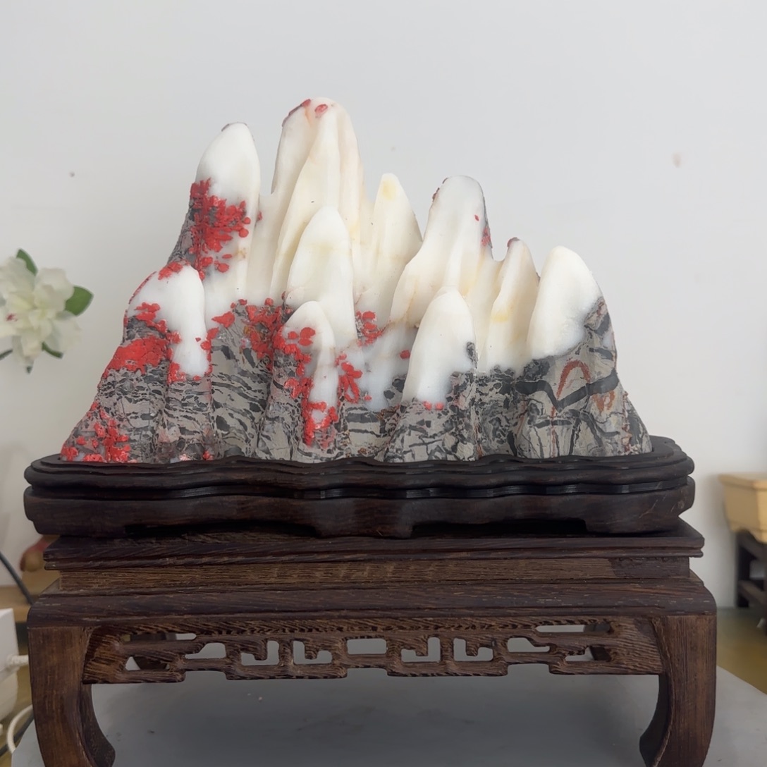 灵璧奇石白灵玉石