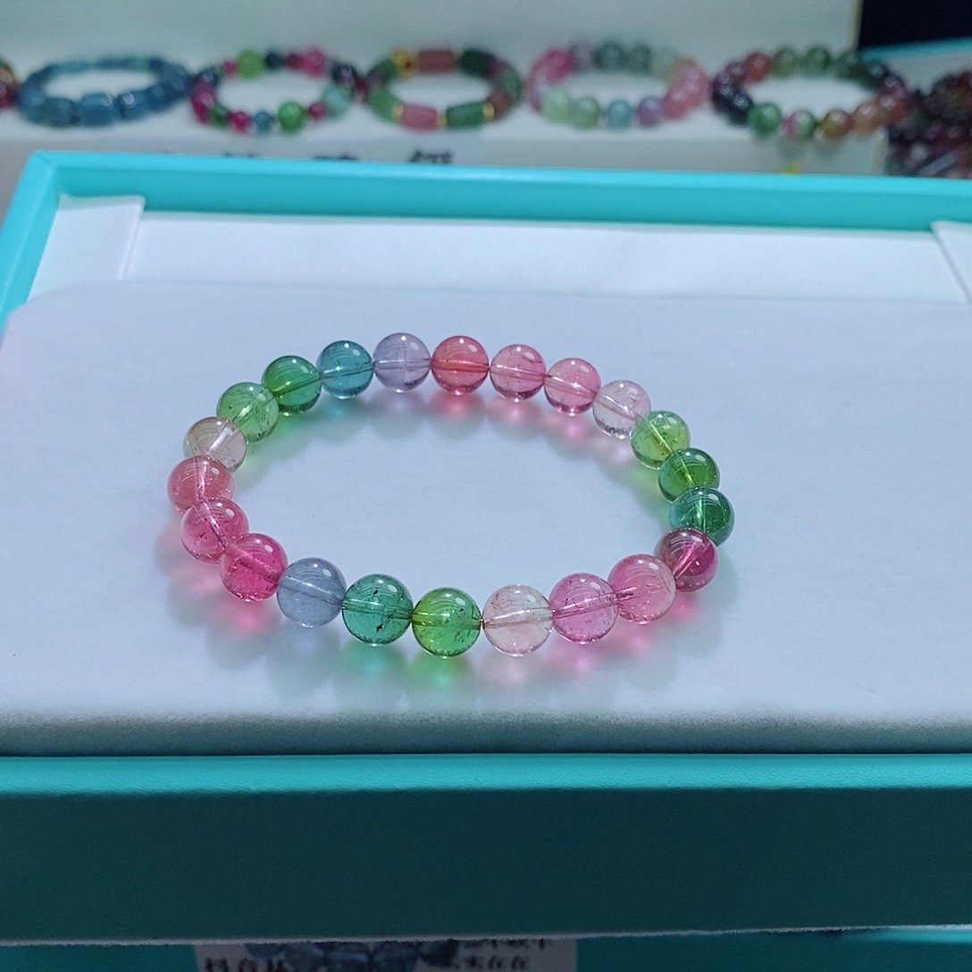 碧玺手链未镶嵌8.7mm左右