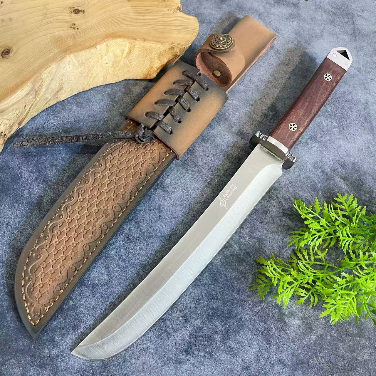 雷动911一体多功能刀户外露营刀高硬度家用切肉切菜切削锋利