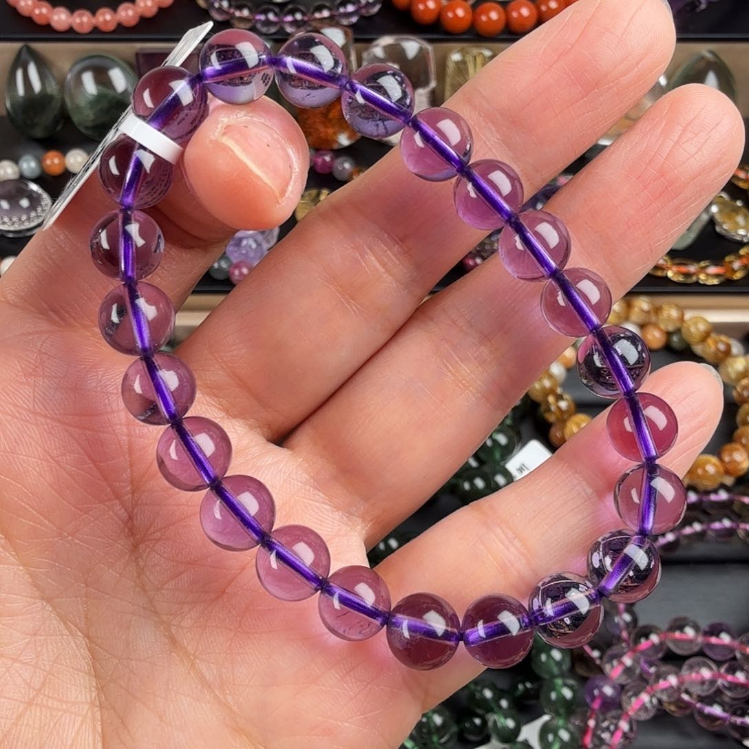 紫晶手链未镶嵌天然紫水晶