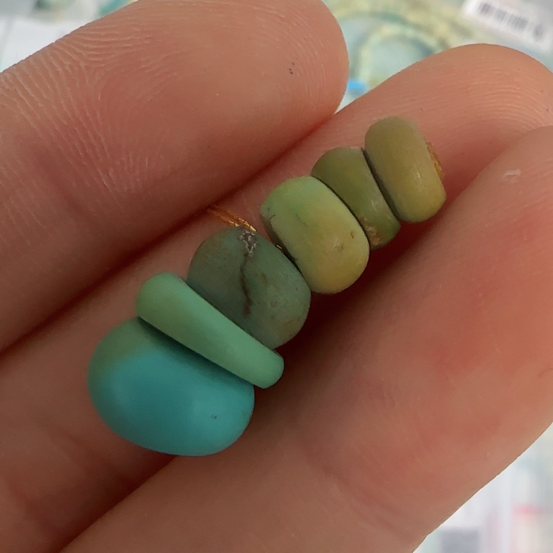 绿松石珠宝半成品未镶嵌