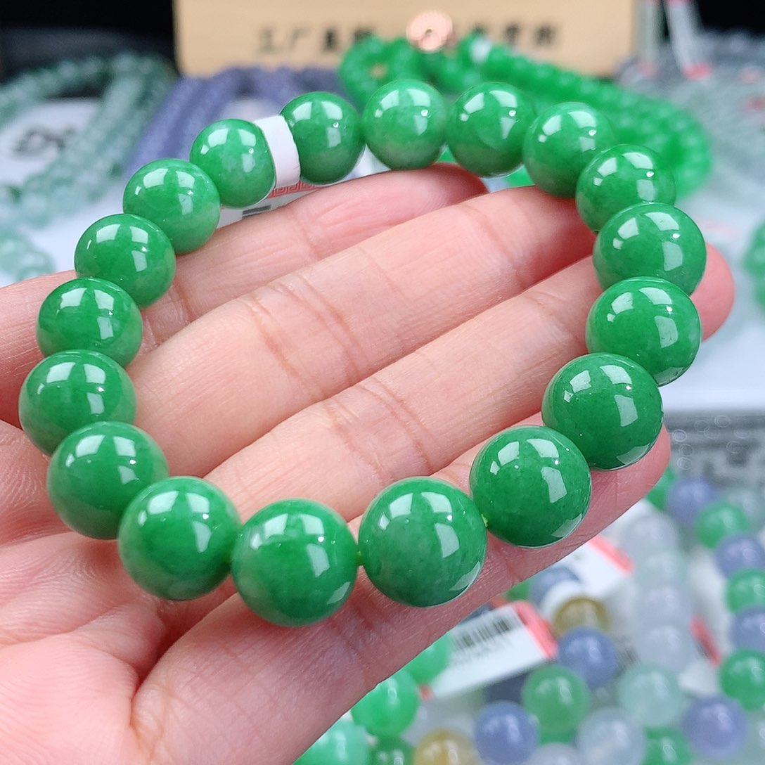 翡翠手链未镶嵌卡10+mm