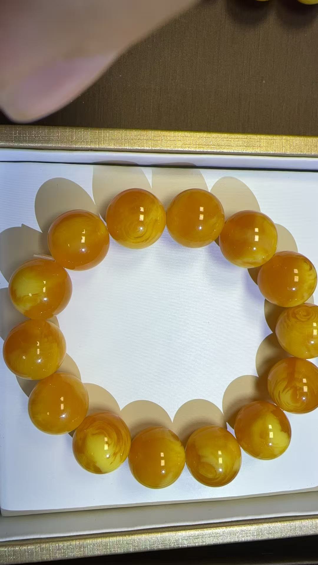 【王总推荐】 老蜜红料14mm手串