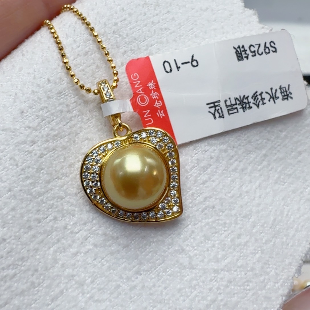 银S925镶嵌颈饰海水珍珠@@jd291