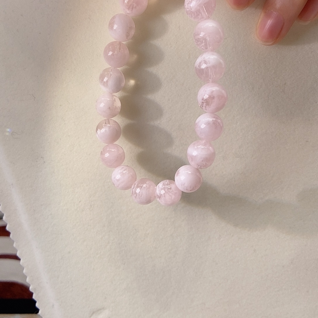 水晶手链未镶嵌隔****?粉雪花幽灵