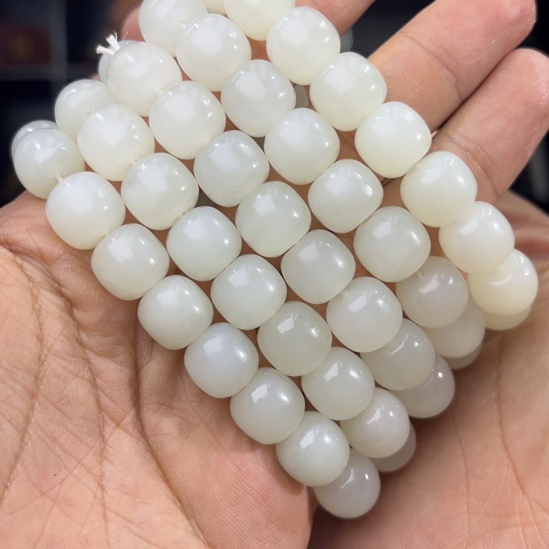 和田玉手串未镶嵌纯天然新疆05于阗12多样性发其一