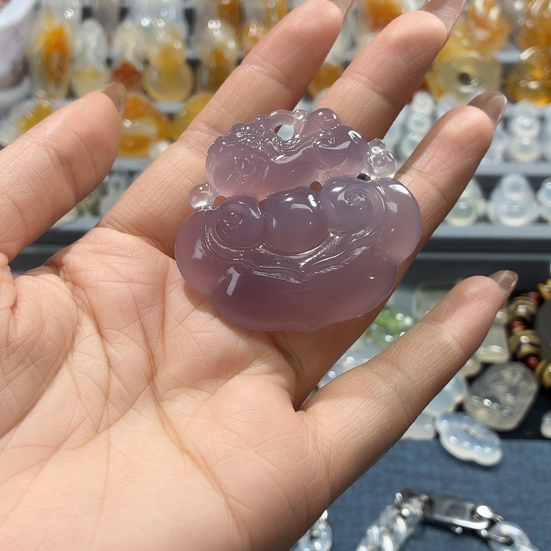 肉***乔玛瑙/玉髓未镶嵌吊坠(不含链)