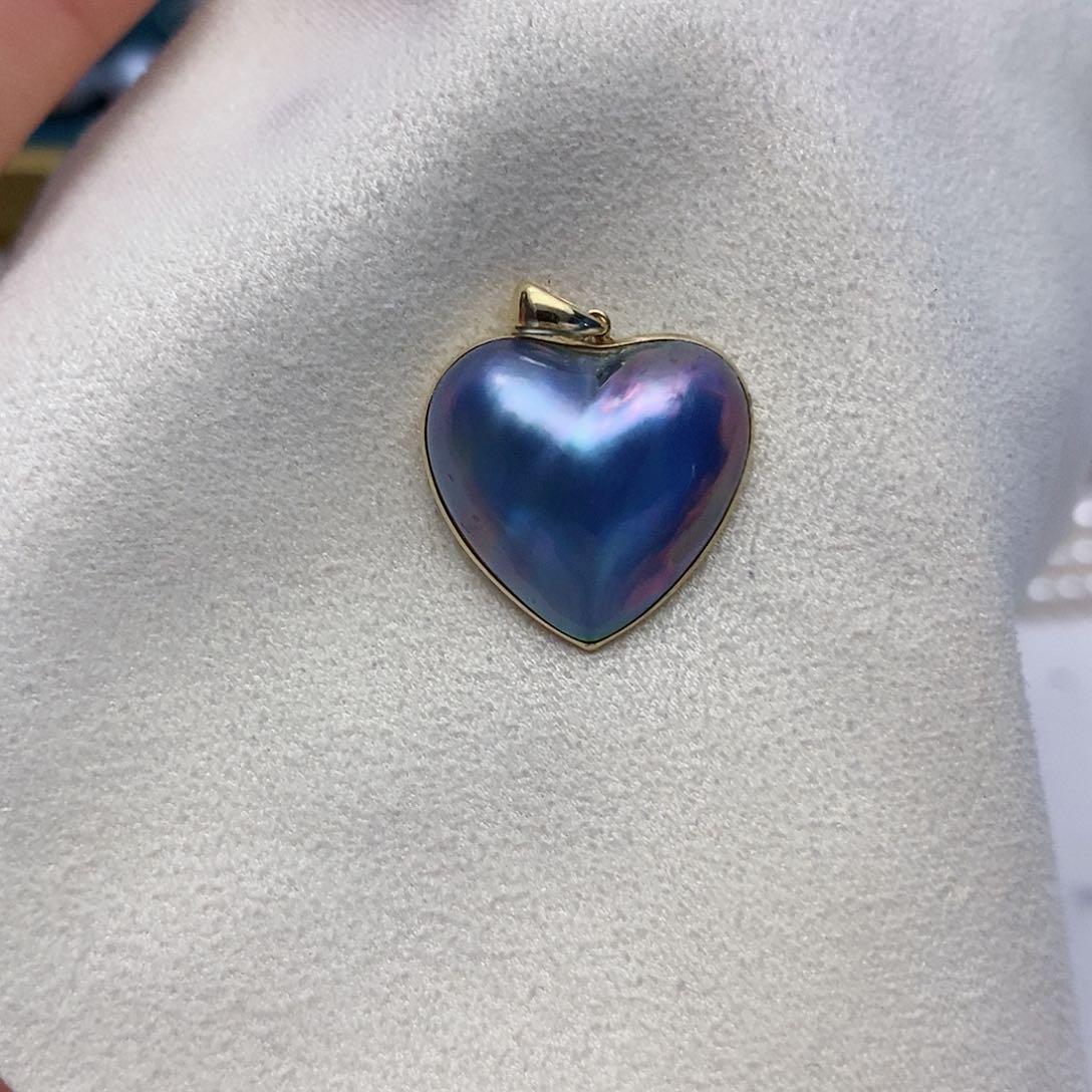 【闪购商品】拼合珍珠（马贝珠）颈饰18K金镶嵌19