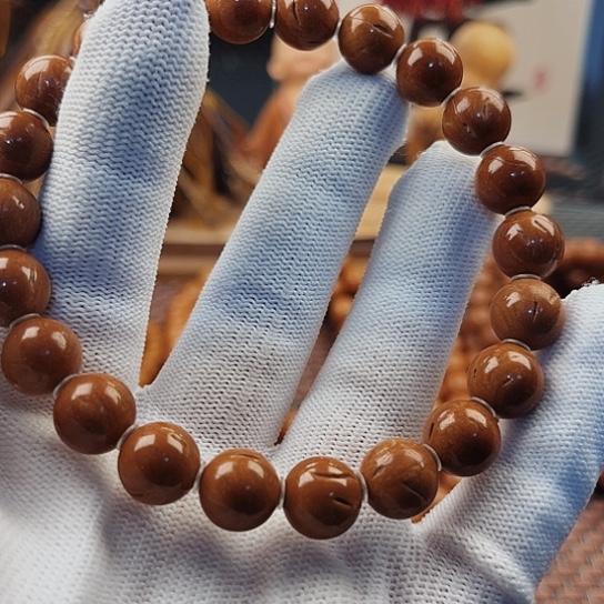 桃核吊坠天***情10龙纹手串