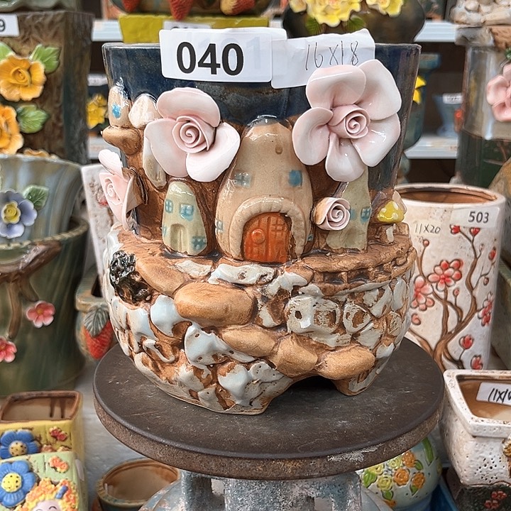 紫砂花盆粗陶材质多肉花盆