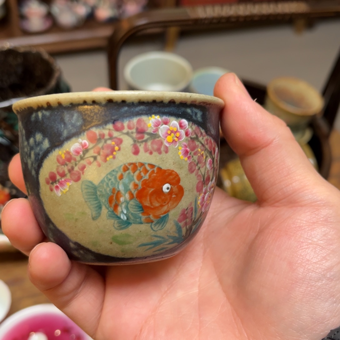 柴烧手工手绘陶瓷