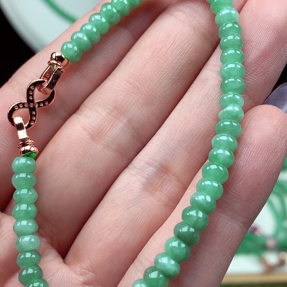 翡翠未镶嵌毛衣链翡翠