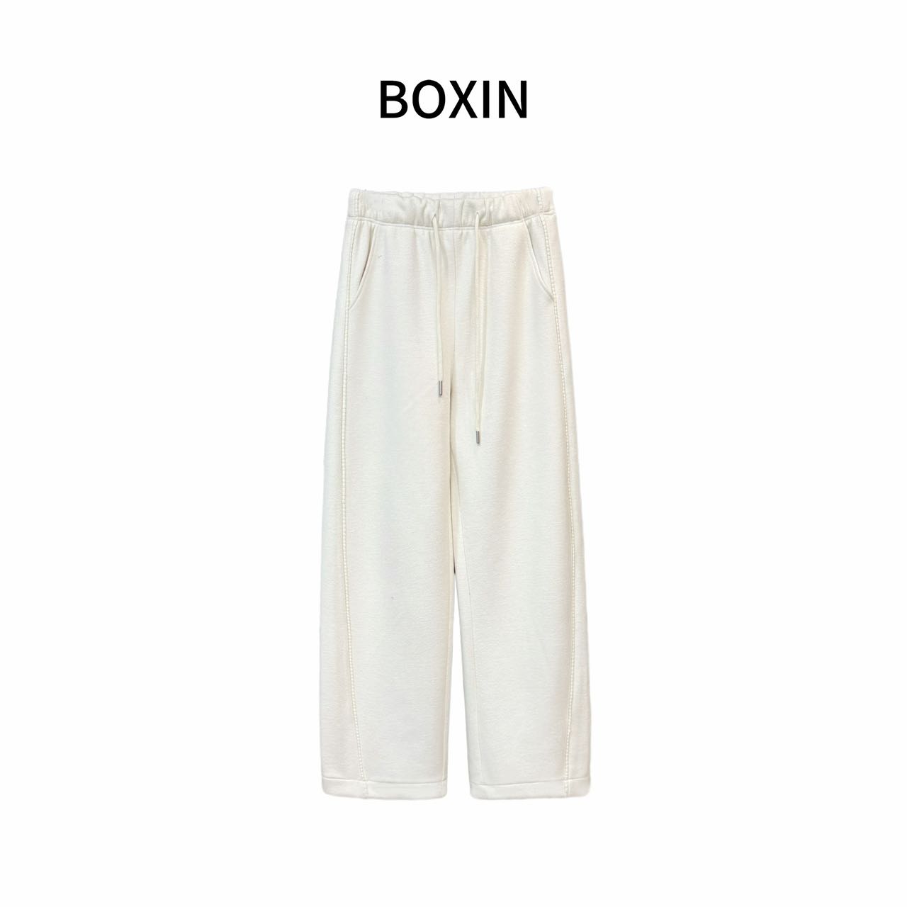 珀新“流苏漫步"冬季新设计款休闲百搭气质显瘦小弯刀直筒裤-0099