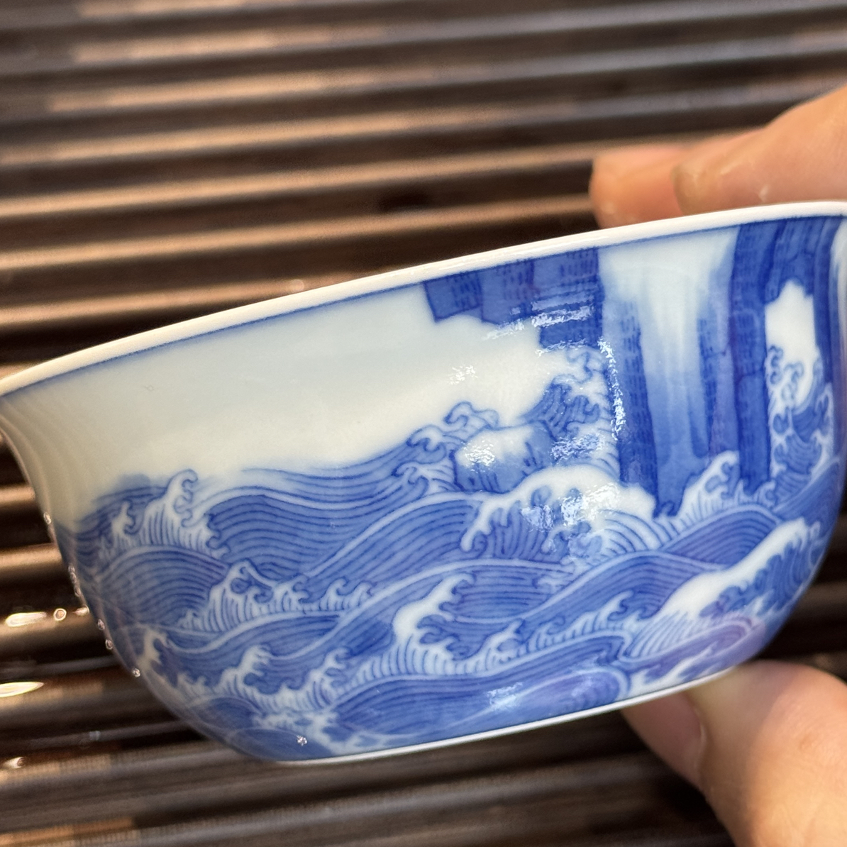 景德镇柴窑青花主人杯