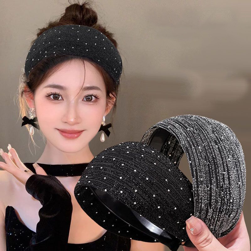 法式满天星宽边发箍遮白发发卡女新款显发量发夹优雅时尚显瘦头箍
