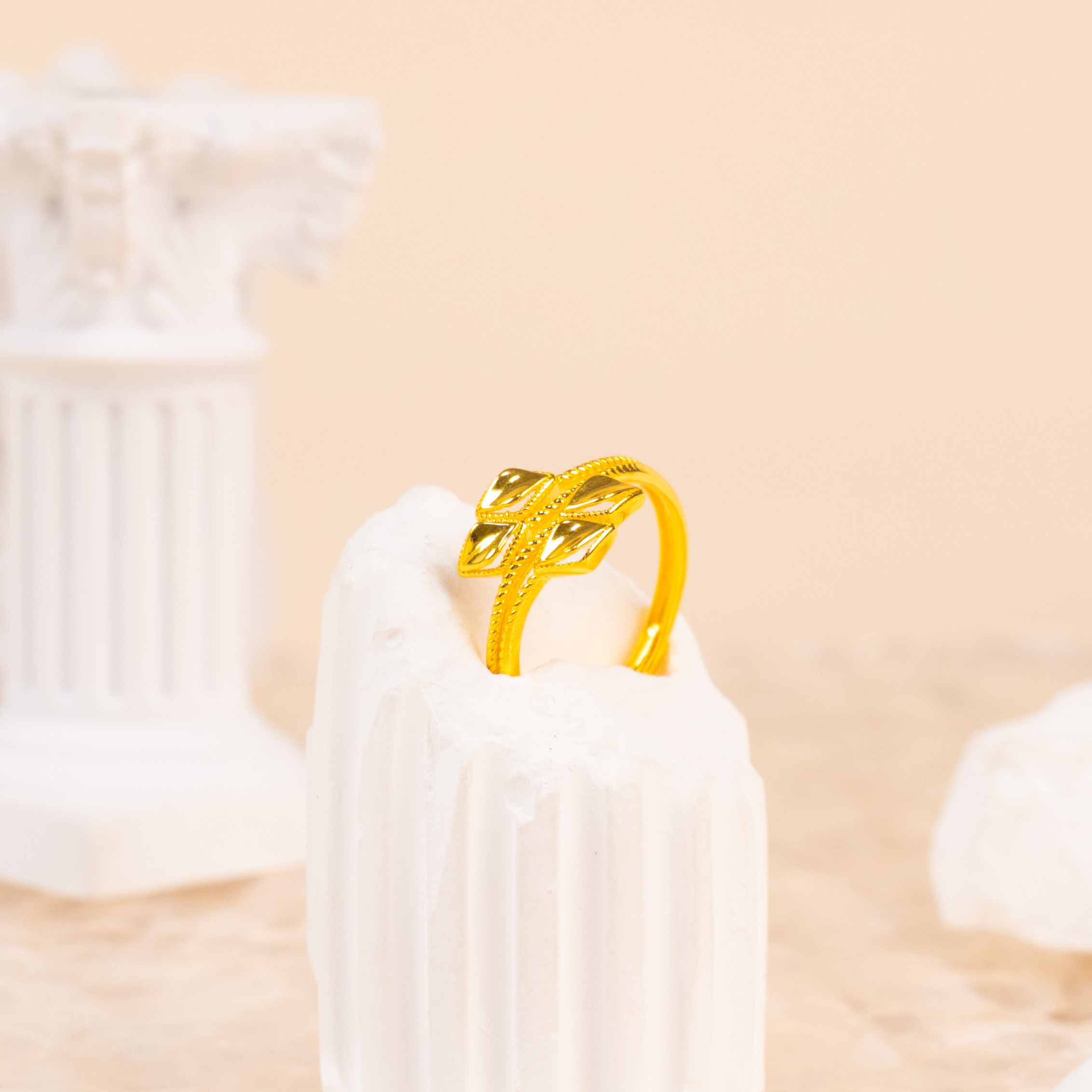 足银戒指 菱金开口戒指
