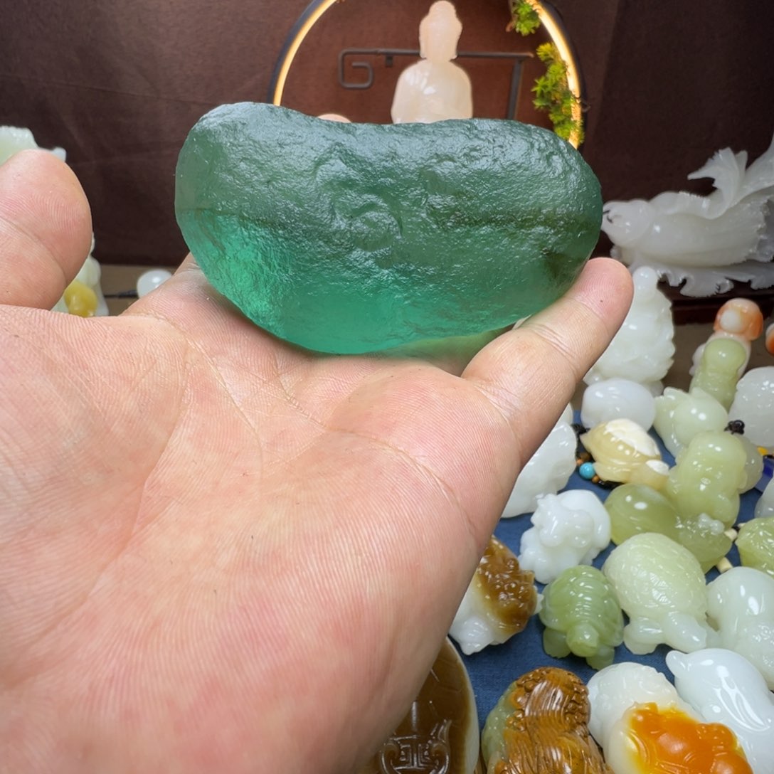 石材原石无雕刻手把