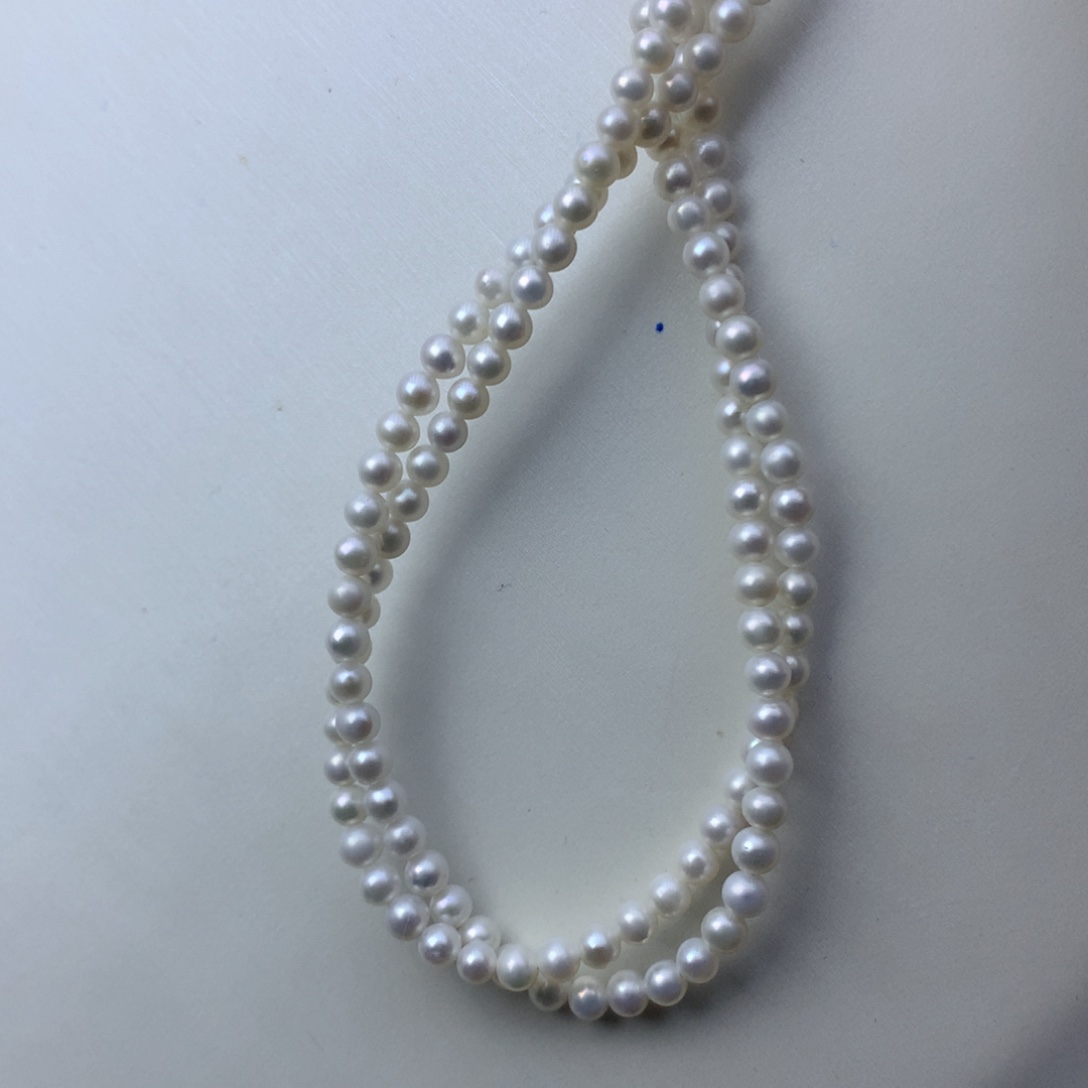 快***来项链银S925镶嵌淡水珍珠