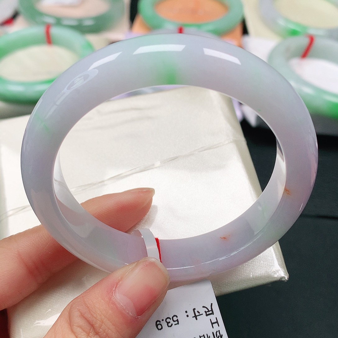 翡翠手镯未镶嵌天然翡翠手镯54