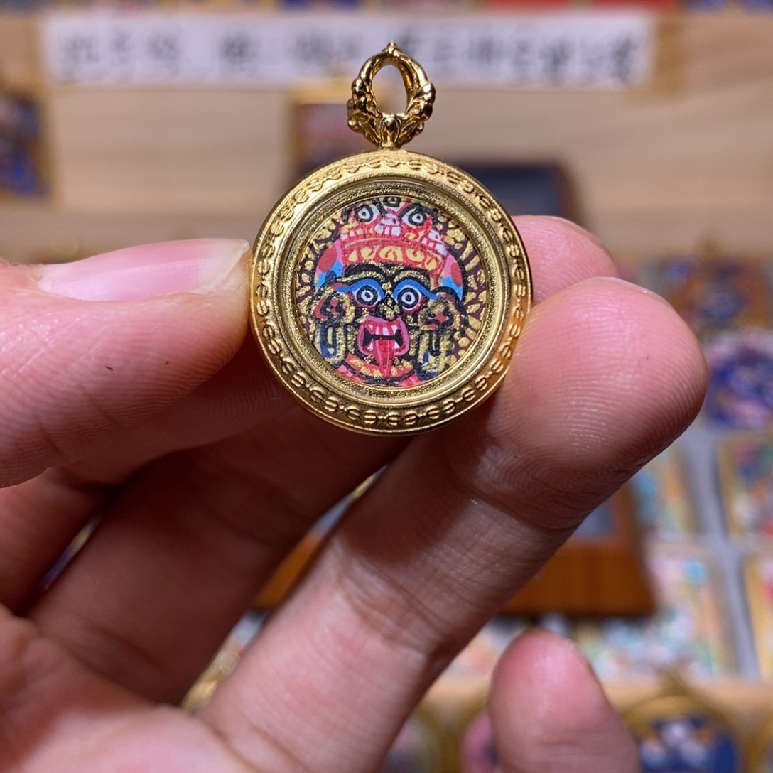 吊坠扎基拉姆纯手绘唐卡